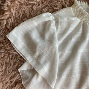 SOLD Forever 21 White Ruffle Blouse